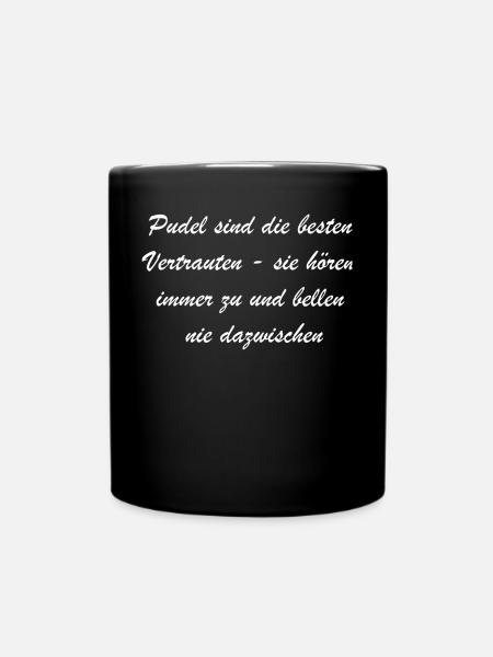 Pudel Vertrauter Geschenk - Tasse einfarbig - Schwarz