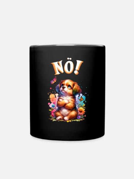 Chien drôle de dire non ! Pour les amoureux des chiens - Mug uni - noir