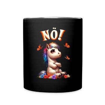 Drôle de cheval qui dit non ! pour les amoureux des chevaux - Mug uni - noir - Devant