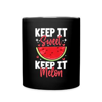 Melon Gift - Tasse einfarbig - Schwarz - Vorne
