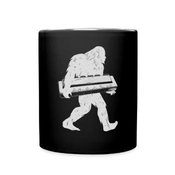 Harmonica Playing Gift - Full Colour Mug - black - Front