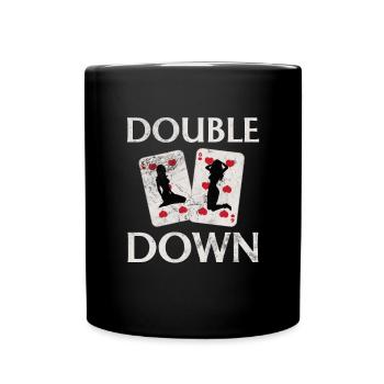 Black Jack Blackjack Kartenspiel Casino Geschenk - Tasse einfarbig - Schwarz - Vorne
