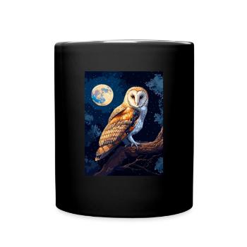 barn owl vintage - Tasse einfarbig - Schwarz - Vorne