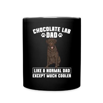 Chocolate Brown Labrador Retriever Dog - Full Colour Mug - black - Front