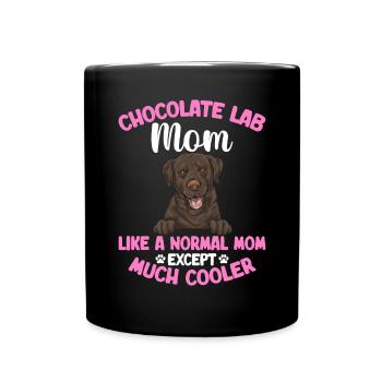 Chocolate Brown Labrador Retriever Dog - Full Colour Mug - black - Front