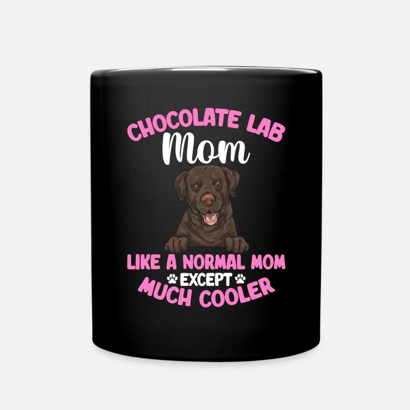 Chocolate Brown Labrador Retriever Dog - Full Colour Mug - black