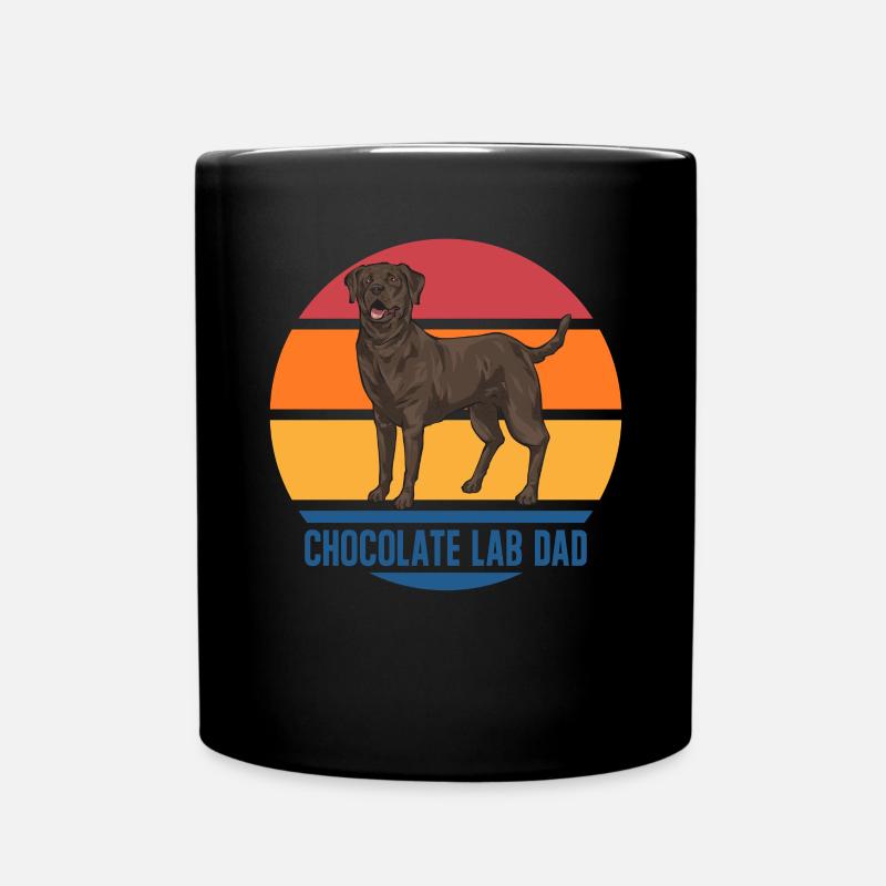 Schoko Brauner Labrador Retriever Hund - Tasse einfarbig - Schwarz