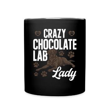 Chien Labrador Retriever Brun Chocolat - Mug uni - noir - Devant