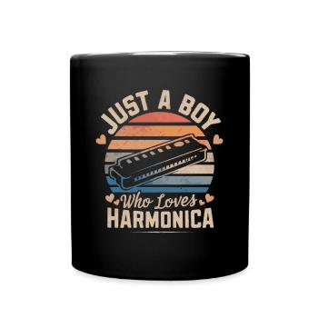 Cadeau de jeu d’harmonica - Mug uni - noir - Devant