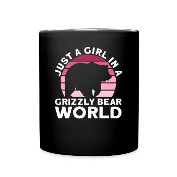 Grizzly Bear Fille Enfants Ours Brun - Mug uni - noir - Devant