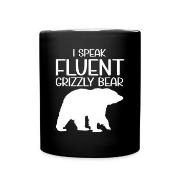 Grizzly Bear Brown Bear - Full Colour Mug - black - Front