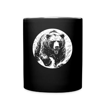 Grizzly Bear Brown Bear - Full Colour Mug - black - Front