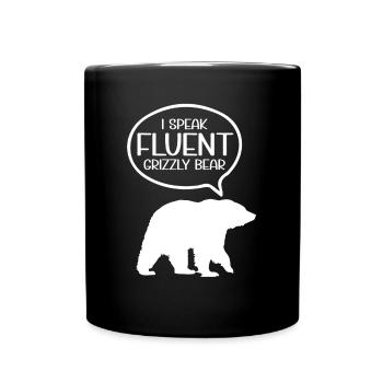 Grizzly Bear Brown Bear - Full Colour Mug - black - Front