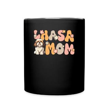 Lhassa Apso Groovy Lhassa Maman - Mug uni - noir - Devant