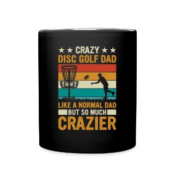 Papa fou de disc golf Papa joueur de disc golf - Mug uni - noir - Devant