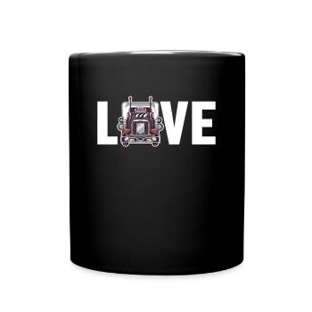 Trucker Love Trucker Truckie Legends Lover Truck - Full Colour Mug - black - Front