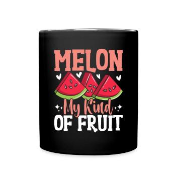 Melon Gift - Tasse einfarbig - Schwarz - Vorne
