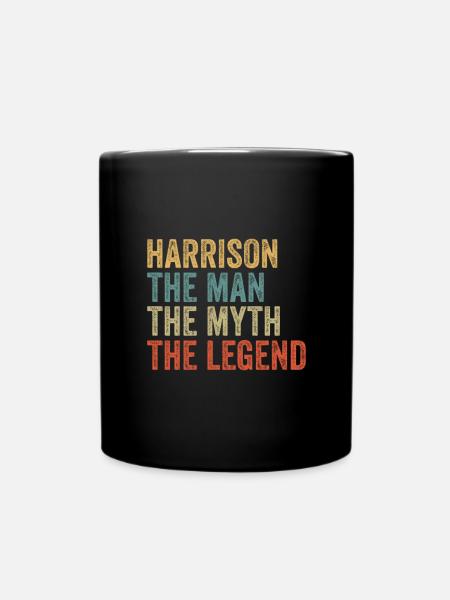 Harrison the man the myth - Full Colour Mug - black