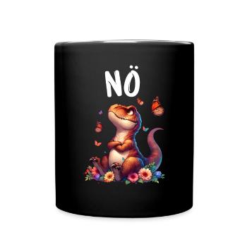 Dinosaur Dinos Saying Nope for Boys and Girls - Full Colour Mug - black - Front