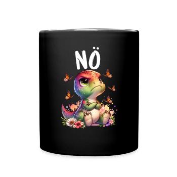 dinosaures Dinos disant non pour les garçons et les filles - Mug uni - noir - Devant