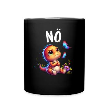 Dinosaur Dinos Saying Nope for Boys and Girls - Full Colour Mug - black - Front