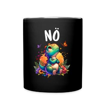 Dinosaur Dinos Saying Nope for Boys and Girls - Full Colour Mug - black - Front