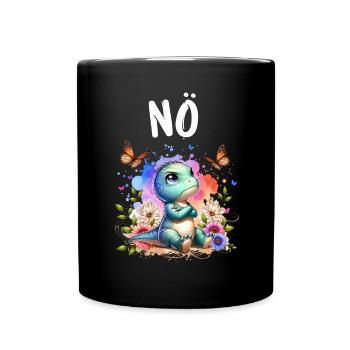 Dinosaur Dinos Saying Nope for Boys and Girls - Full Colour Mug - black - Front