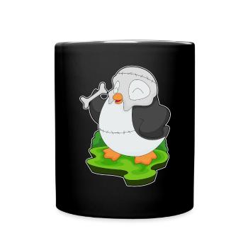 Masque d’Halloween pingouin - Mug uni - noir - Devant