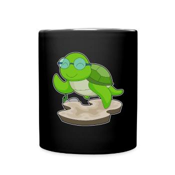 Lunettes de tortue - Mug uni - noir - Devant