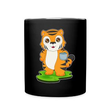 Tasse de tigre - Mug uni - noir - Devant