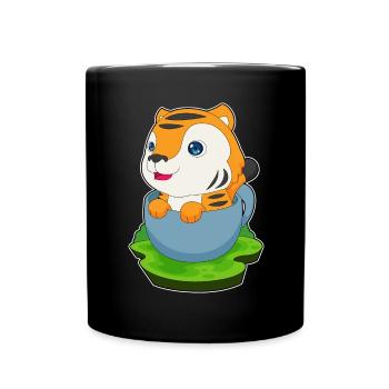 Tiger Tasse - Tasse einfarbig - Schwarz - Vorne