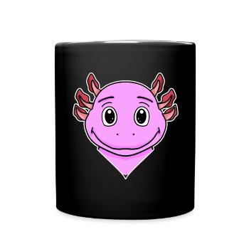 Motif Axolotl Enfants - Mug uni - noir - Devant