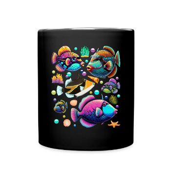 Humuhumunukunukuapua'a Hawaiian Reef Pusher - Full Colour Mug - black - Front