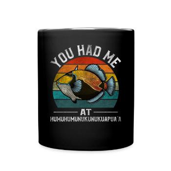 Humuhumunukunukuapua'a Hawaiianischer Riff-Drücker - Tasse einfarbig - Schwarz - Vorne