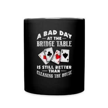 Jeu de cartes de bridge Casino jeu de cartes cadeau - Mug uni - noir - Devant