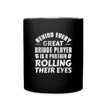 Jeu de cartes de bridge Casino jeu de cartes cadeau - Mug uni - noir - Devant