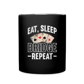 Jeu de cartes de bridge Casino jeu de cartes cadeau - Mug uni - noir - Devant
