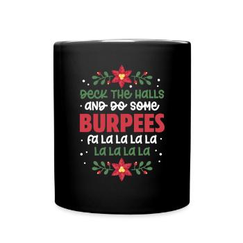 Burpees Fitness Burpee Strength Training Gift - Full Colour Mug - black - Front