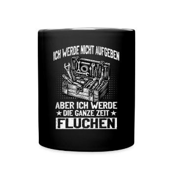 Artisan N’abandonnez jamais, jurez de manière créative ! - Mug uni - noir - Devant