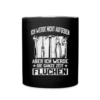 Artisan N’abandonnez jamais, jurez de manière créative ! - Mug uni - noir - Devant