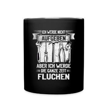 Artisan N’abandonnez jamais, jurez de manière créative ! - Mug uni - noir - Devant