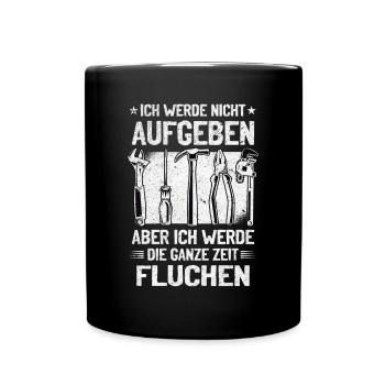 Artisan N’abandonnez jamais, jurez de manière créative ! - Mug uni - noir - Devant