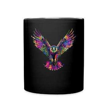 Falconry Falconer Pop Art - Full Colour Mug - black - Front