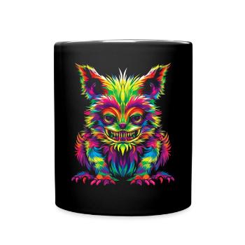 El Chupacabra Crypto Cryptozoology Pop Art - Full Colour Mug - black - Front