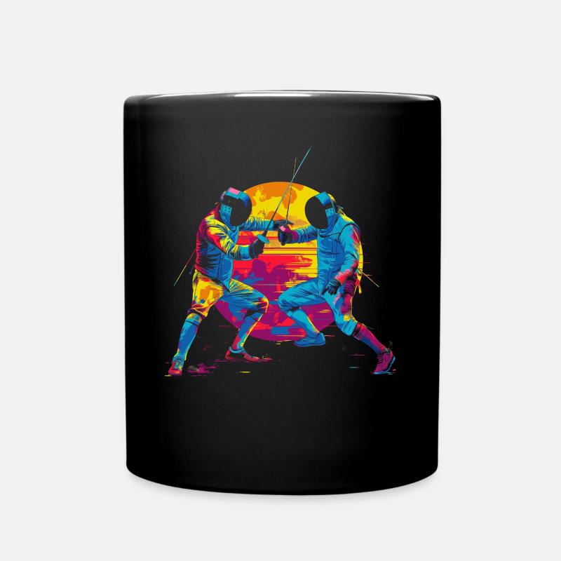 Escrime Escrimeur Pop Art - Mug uni - noir