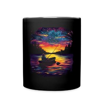 Fishing Fisherman Fisherman Pop Art - Full Colour Mug - black - Front
