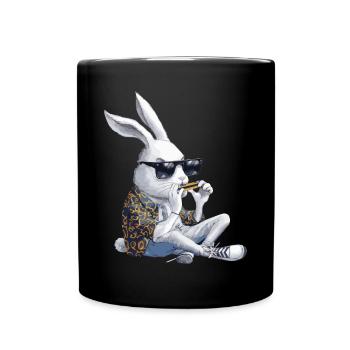 Harmonica Playing Gift - Full Colour Mug - black - Front