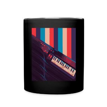 Keytar Keyboard Gift - Full Colour Mug - black - Front