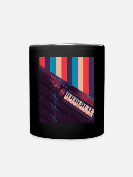 Keytar Keyboard Geschenk - Tasse einfarbig - Schwarz