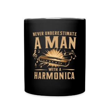 Cadeau de jeu d’harmonica - Mug uni - noir - Devant
